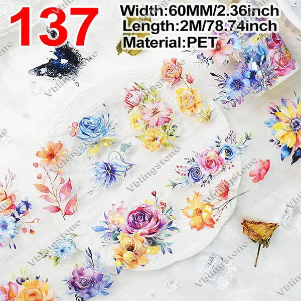 2 Meter / Flower PET Washi Tape