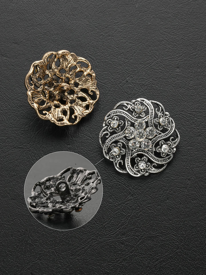 3 PC / Faos Rhinestone Buttons