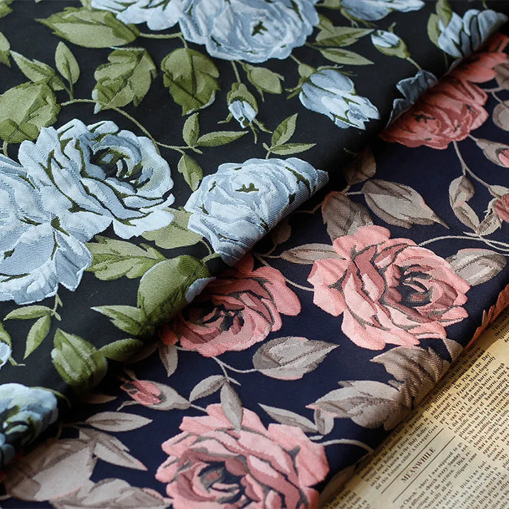 Zinga 3D Large Flower Yarn Dyed Jacquard Fabric