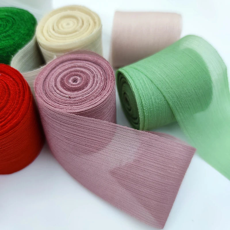 5 Meter / Silver Sparkling Chiffon Ribbon – Classic Modern Fabrics