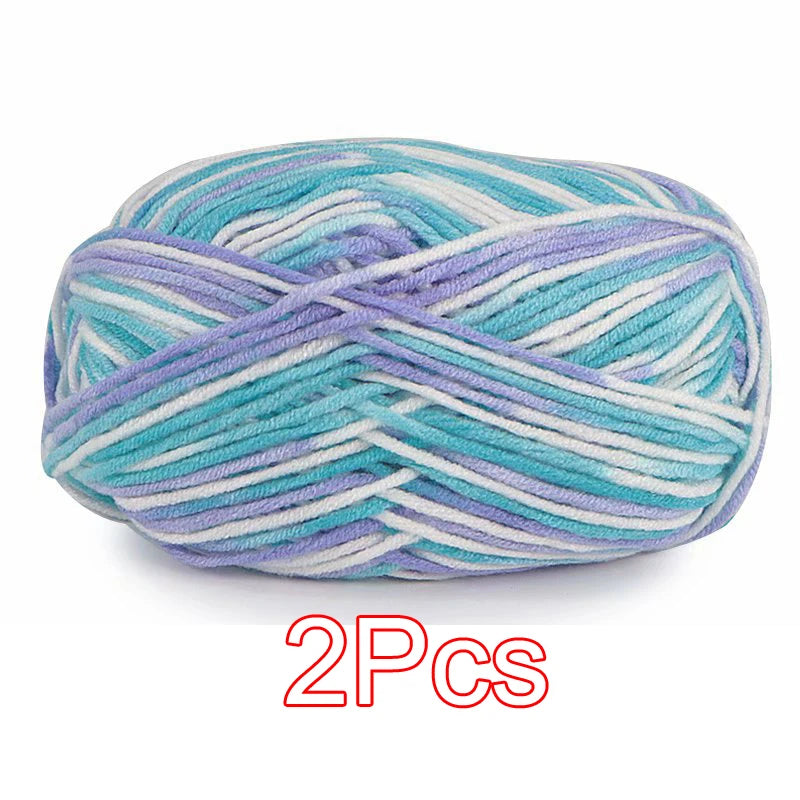 2PC / Tie-dye Crochet Yarn