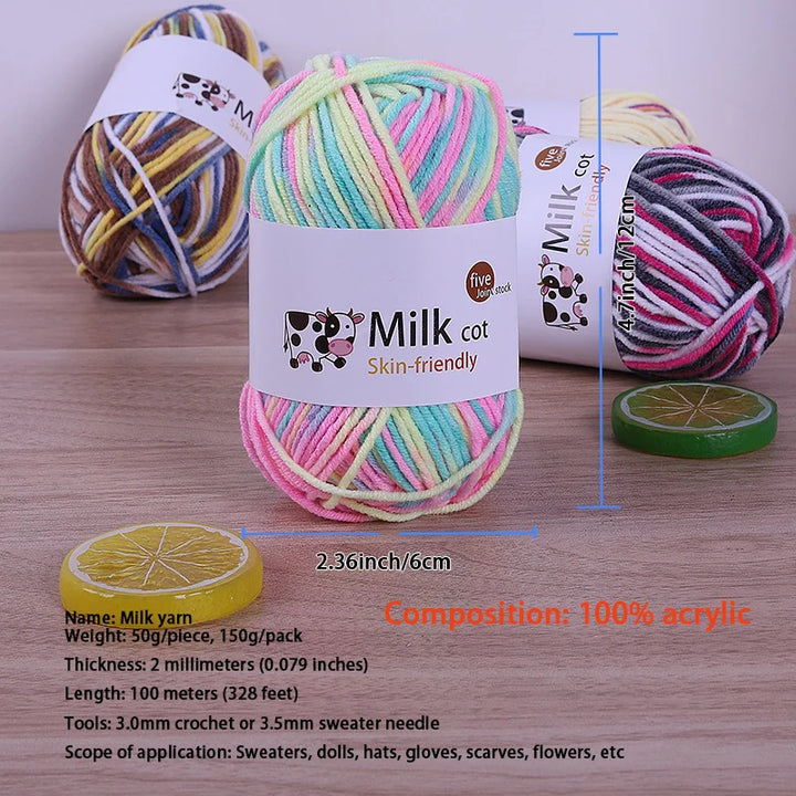 150g Segmented Dyed Gradient Colorful Yarn