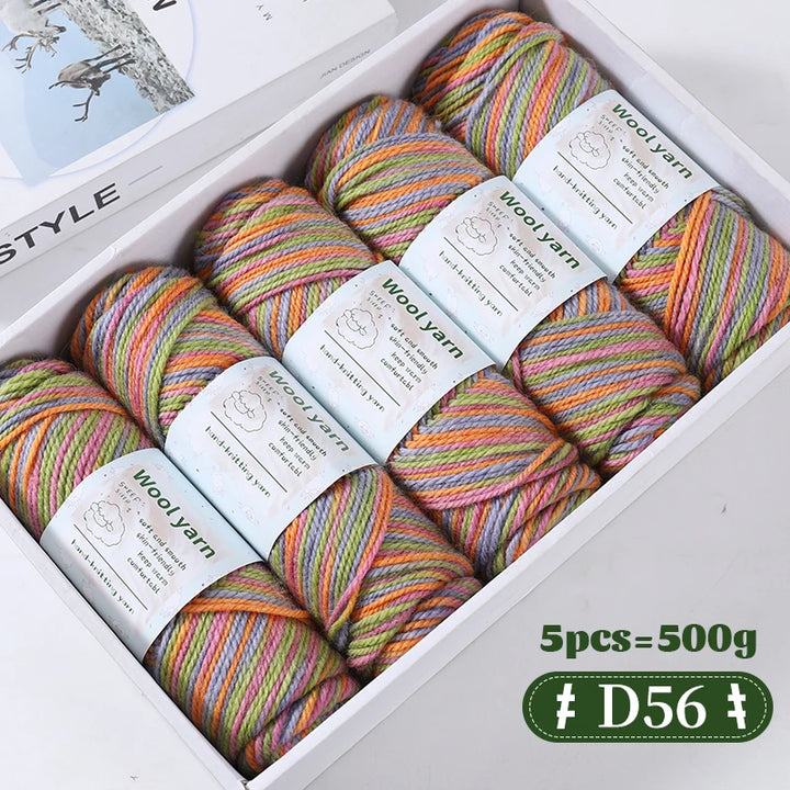 500g Gradient Color Rainbow Yarn