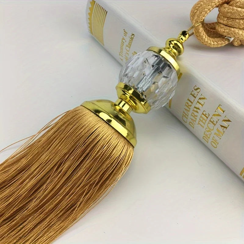 2 PC Savora Ball Tassel Curtain Tiebacks
