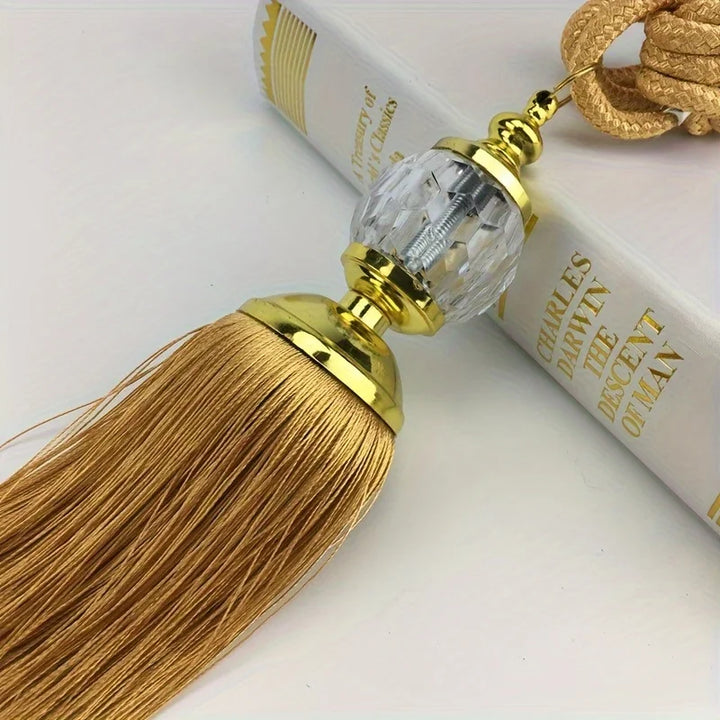 2 PC Savora Ball Tassel Curtain Tiebacks