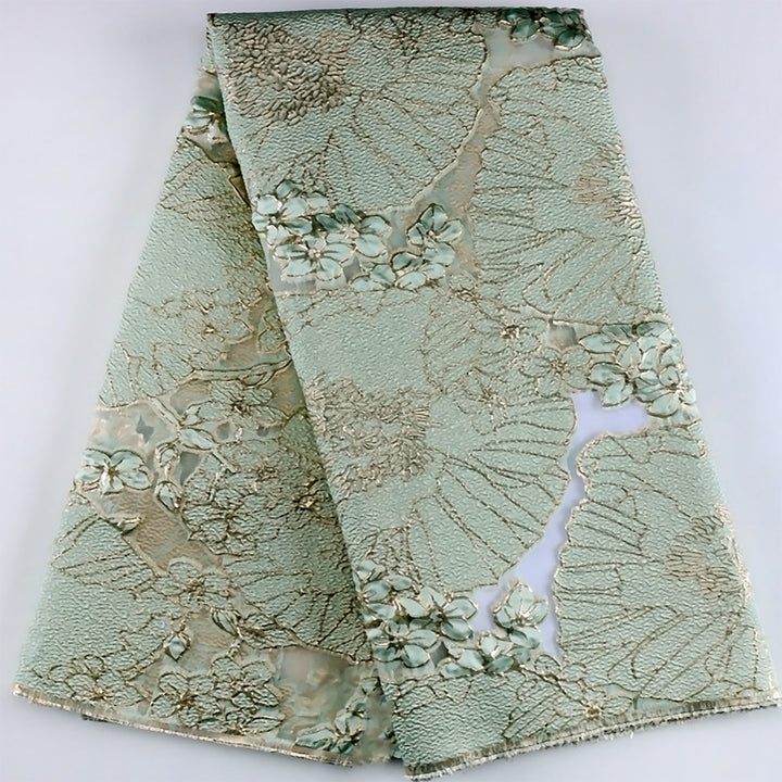 5 YARDS / 7 COLORS / Beautiful Large Flower Semi Sheer Floral Viscose Jacquard Brocade Woven Fashion Jacket Dress Fabric