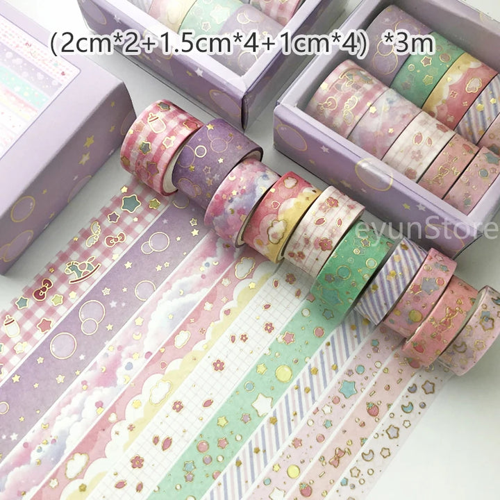 10 PC / Leaves Star Masking Decorative Washi Tape