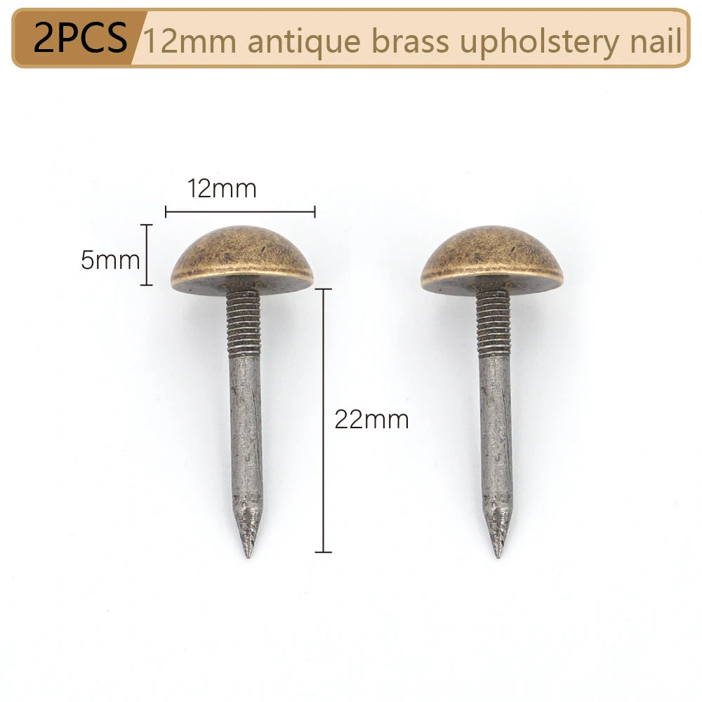 Round Dome Solid Brass Upholstery Nails
