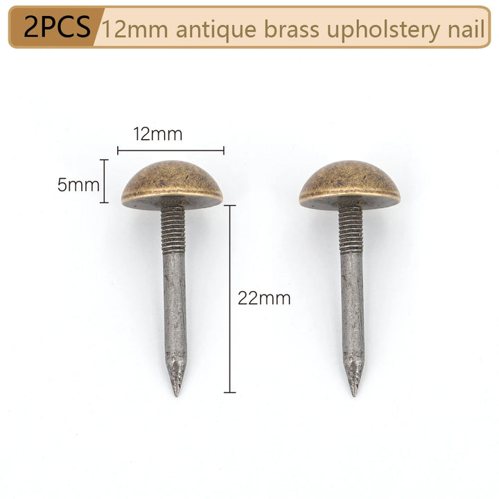 Round Dome Solid Brass Upholstery Nails