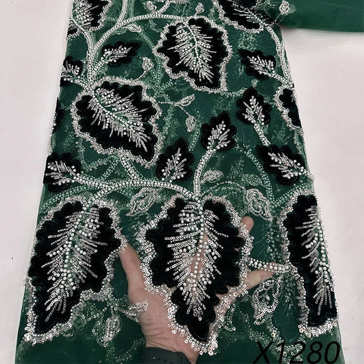 5 YARDS / 7 COLLORS / Isadora Beaded Embroidery Bridal Mesh Lace Fabric