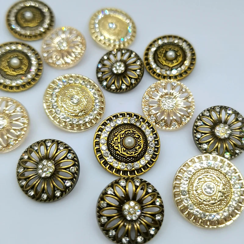 6 PC / Wyatt Rhinestone Buttons