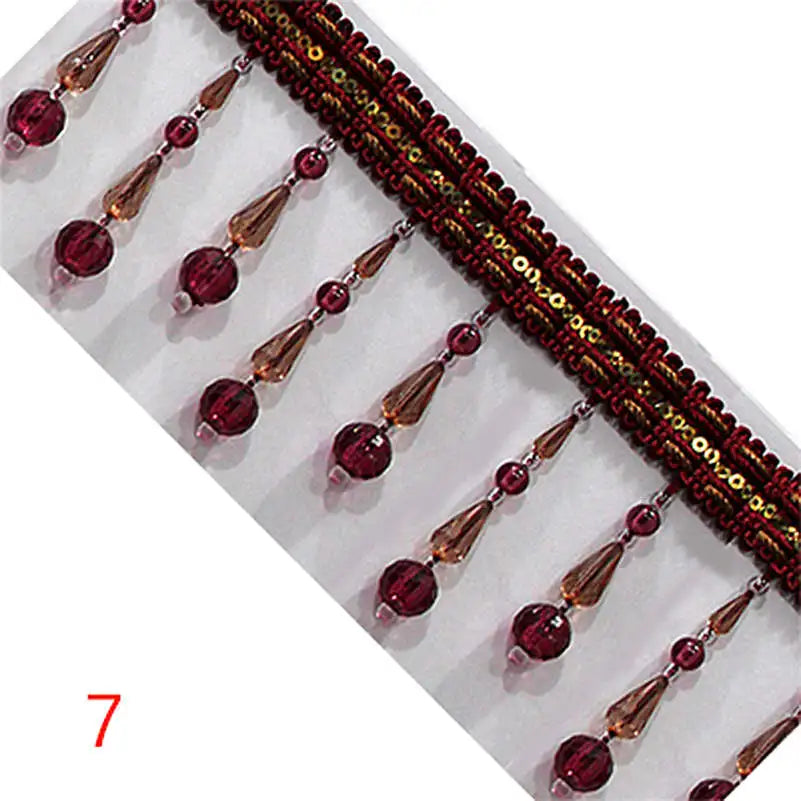 2 YD /  Montrelis Crystal Beads Lace Trim