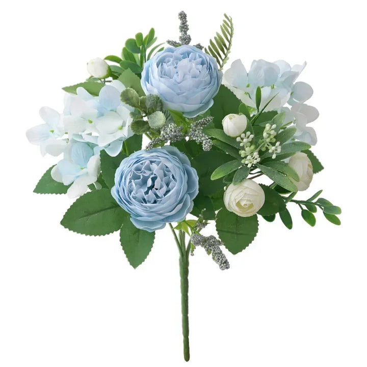 Faux Hydrangea Peony Flower Bundle