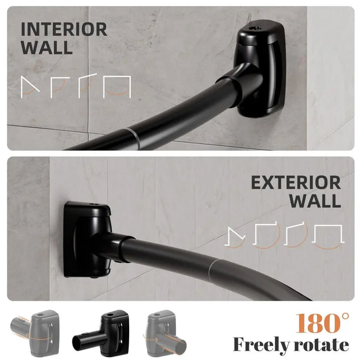 Flux Curved Shower Curtain Rod