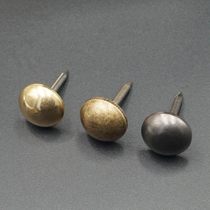 Round Dome Solid Brass Upholstery Nails