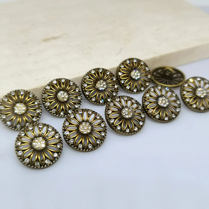 6 PC / Wyatt Rhinestone Buttons