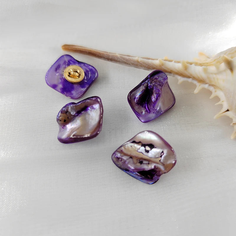 Moex 16MM Irregular Shape Resin Button - 10 PC