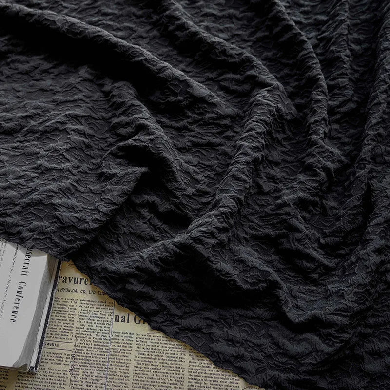 Dupino Black White 3D Jacquard Fabric