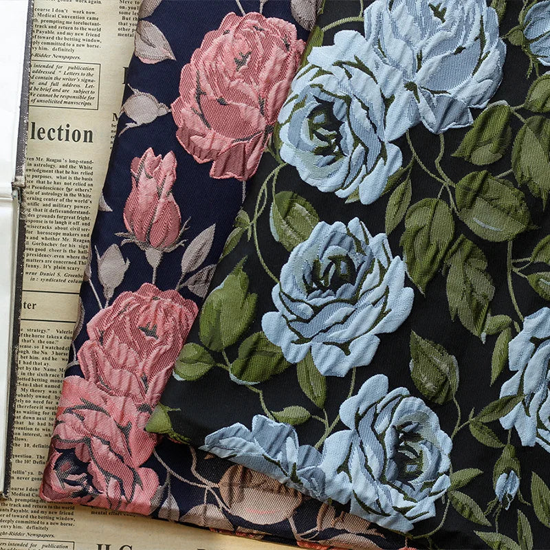 Zinga 3D Large Flower Yarn Dyed Jacquard Fabric