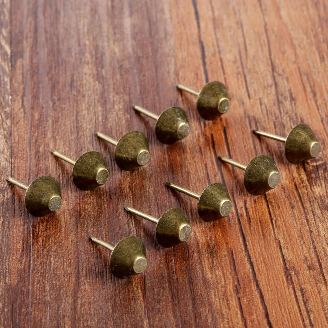 50pc Antique Bronze 11*17mm Flat Upholstery Nails