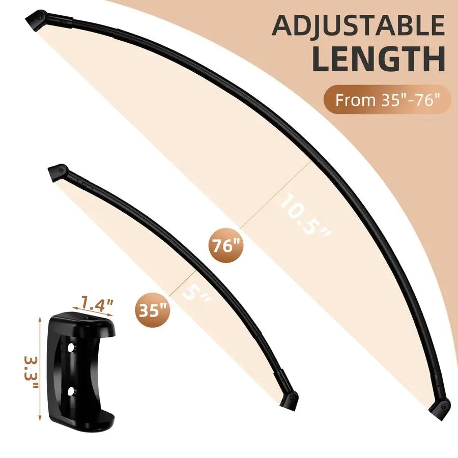 Flux Curved Shower Curtain Rod