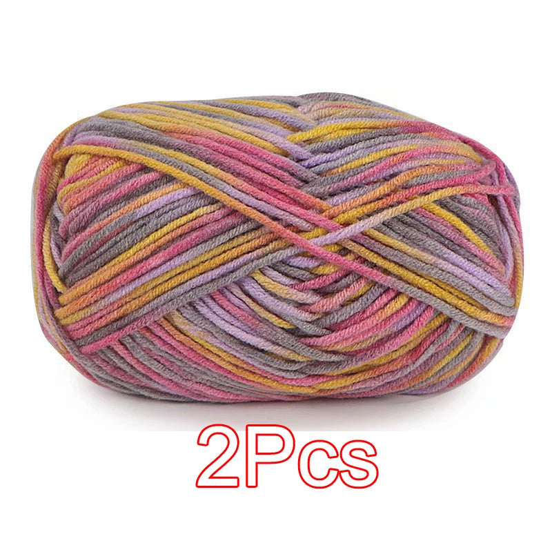 2PC / Tie-dye Crochet Yarn