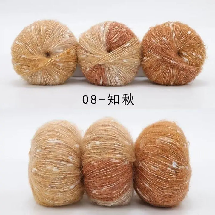 50g Rainbow Pearl Mohair Yarn