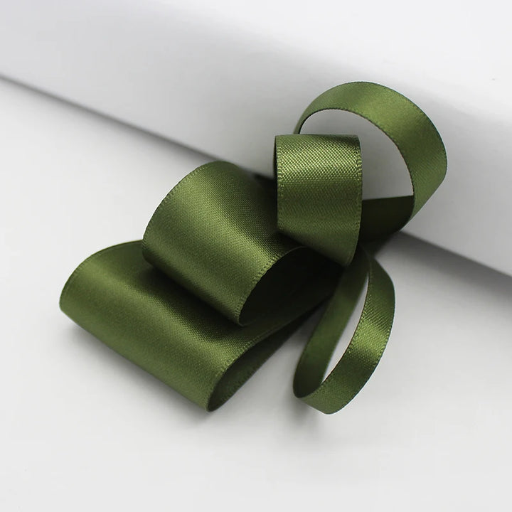 5 Yards / Green Tone Grosgrain Satin Decoration Ribbon Tape