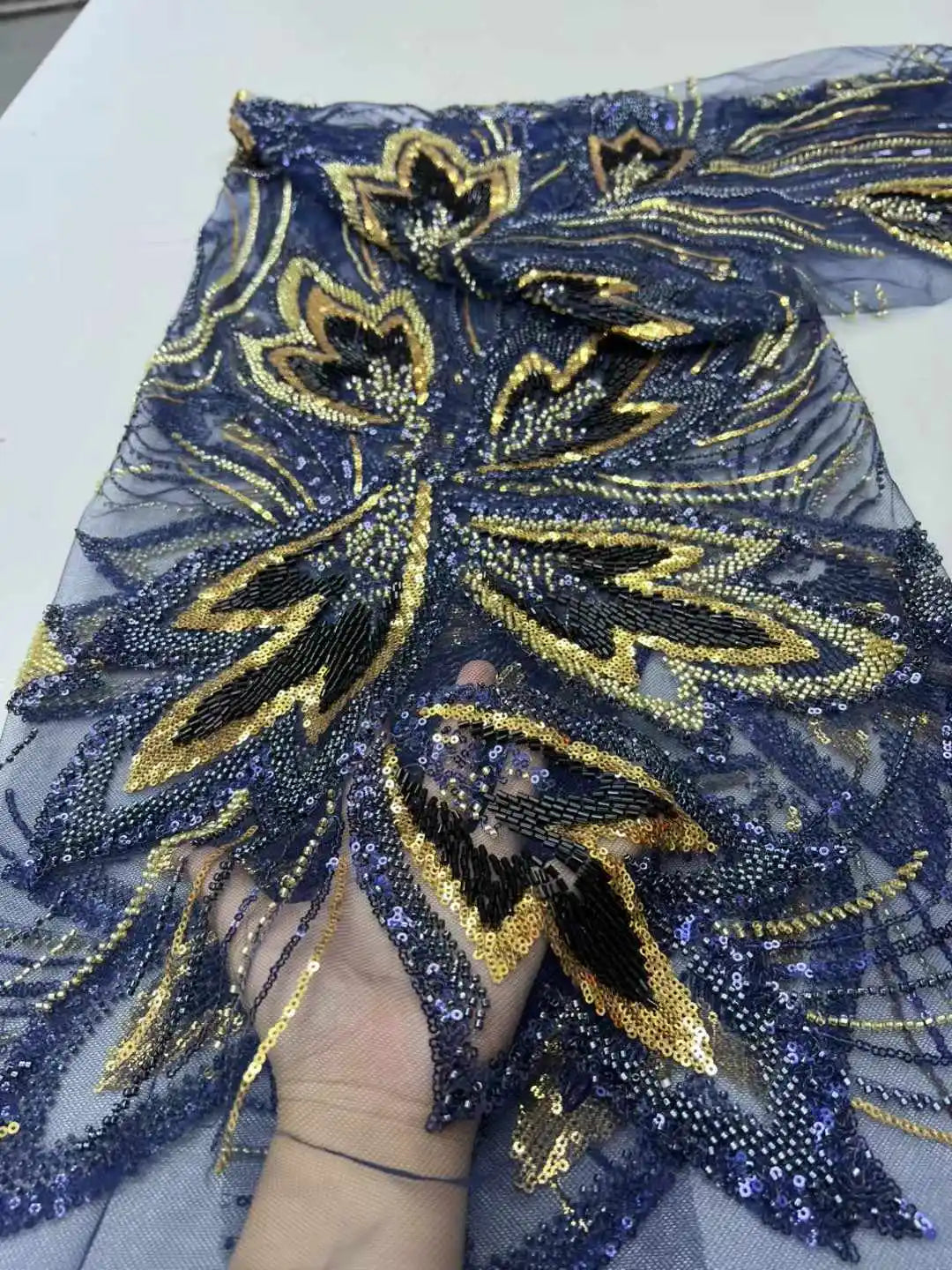 5 YARDS / 10 COLORS / Ornexa Beaded Embroidery Bridal Mesh Lace Fabric