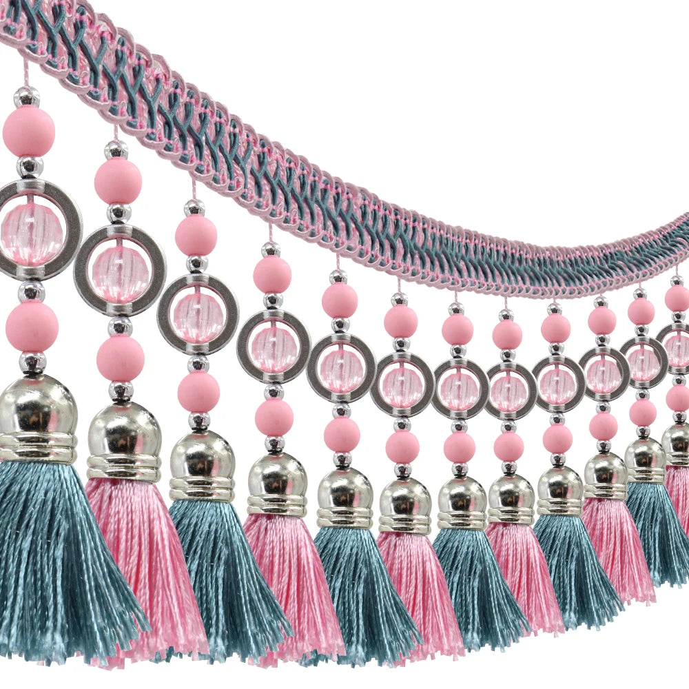 3 YD / Bravelle Tassel Beaded Fringe Trim