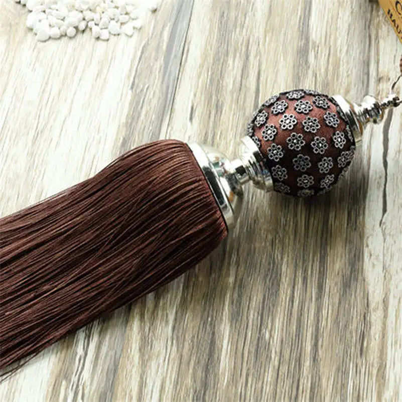 2 PC Eloure Curtain Tassel Fringe Tiebacks