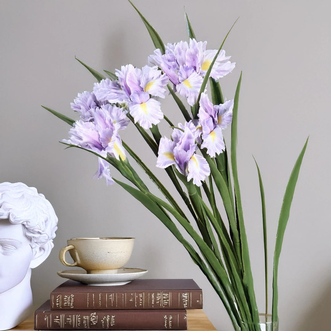 Clara 27 inch Faux Iris Flower