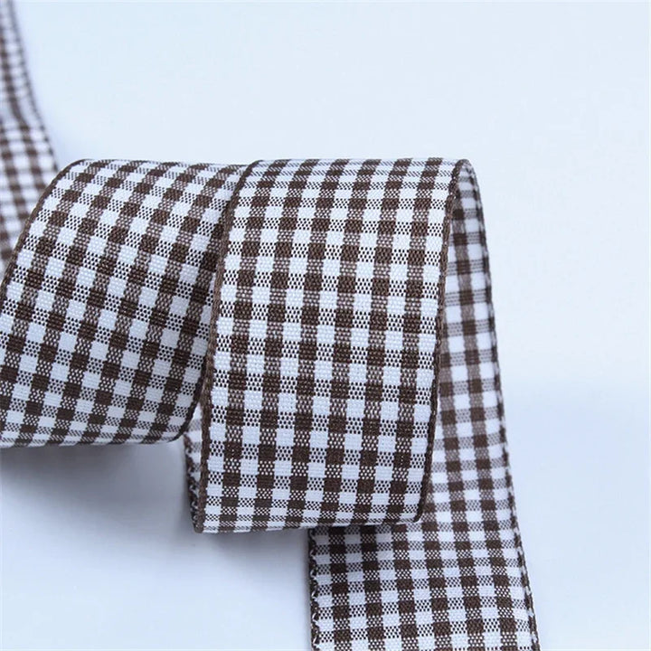 5 Yard / Polyester Plaid Decorative Ribbon Tape