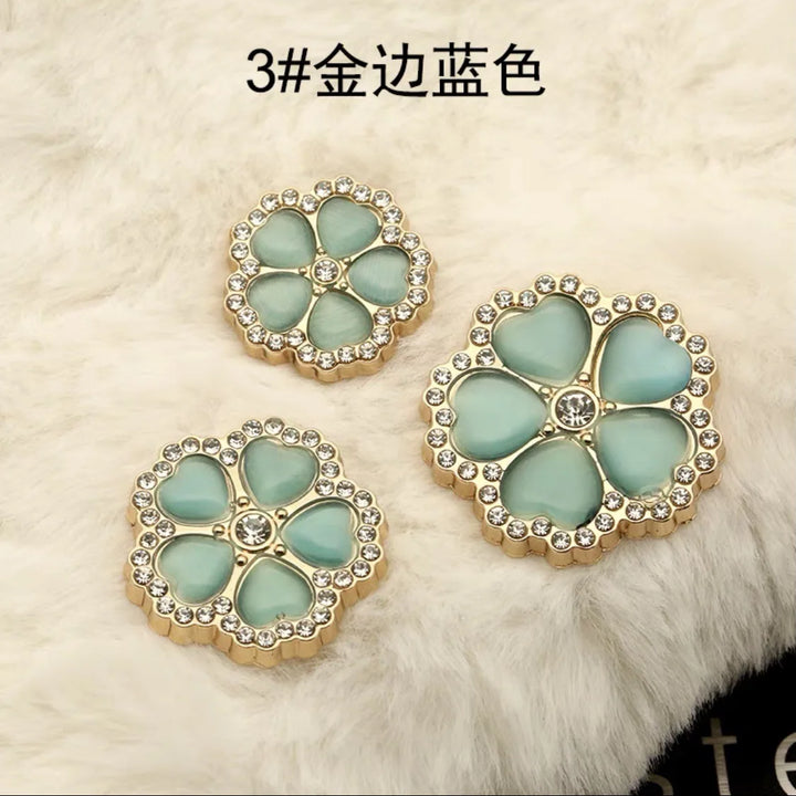 3 PC / Lucky Clover Resin Buttons