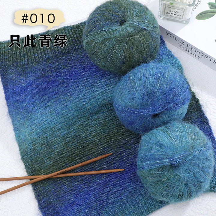 250g/set Colorful Mohair Yarn for Hand Knitting