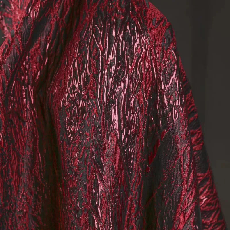 Monique Soft Sheen 3D Abstract Satin Jacquard Fabric