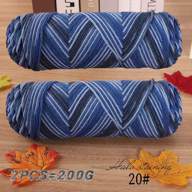 2 PC / Multicolor Acrylic Sweater Yarn