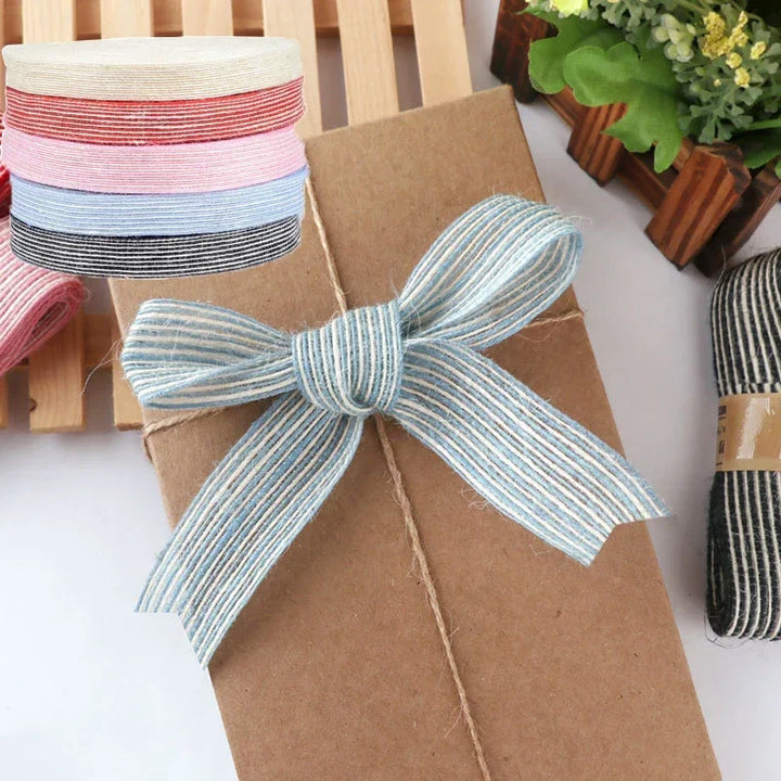 5 Yards / Colored Jute Burlap Hessian Ribbon Roll