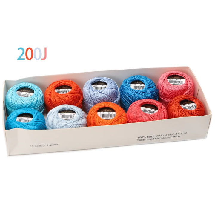 12 Roll / 100% Egyptian Cotton Crochet Thread Set