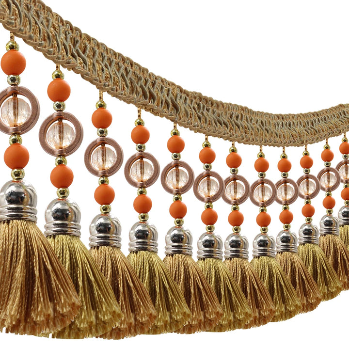 3 YD / Bravelle Tassel Beaded Fringe Trim