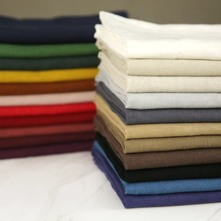 22 Colors / Alim Solid 100% Linen Fabric