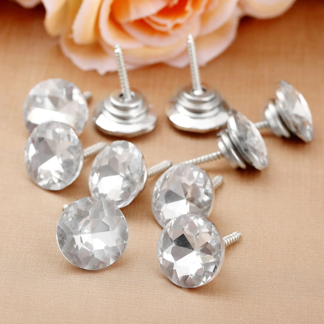 10pc 20mm Upholstery Crystal Glass Upholstery Nails