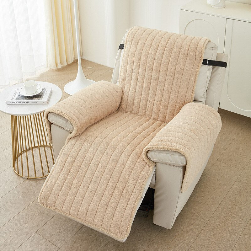 5 COLORS / Thick Plush Armchair Recliner Cover Couch Protector Sofa Throw For Couches Sectional Slipcover