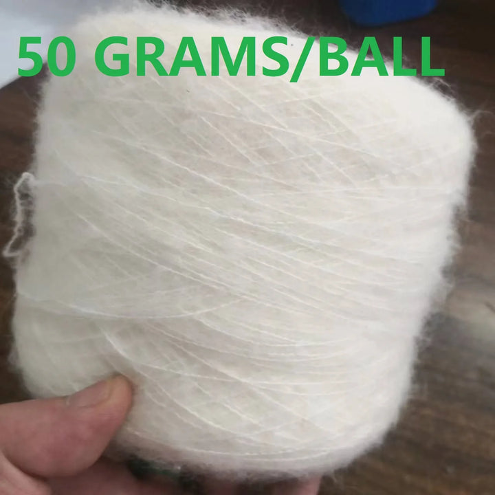 250g Ball Rainbow Faux Mohair Yarn