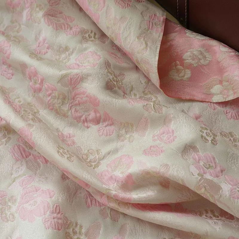Bundi Embossed Flower Jacquard Brocade Fabric