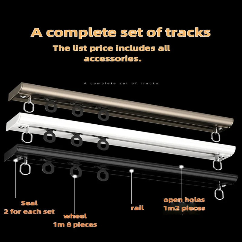 Axis Ultra-thin Silent L-Shaped Curtain Track