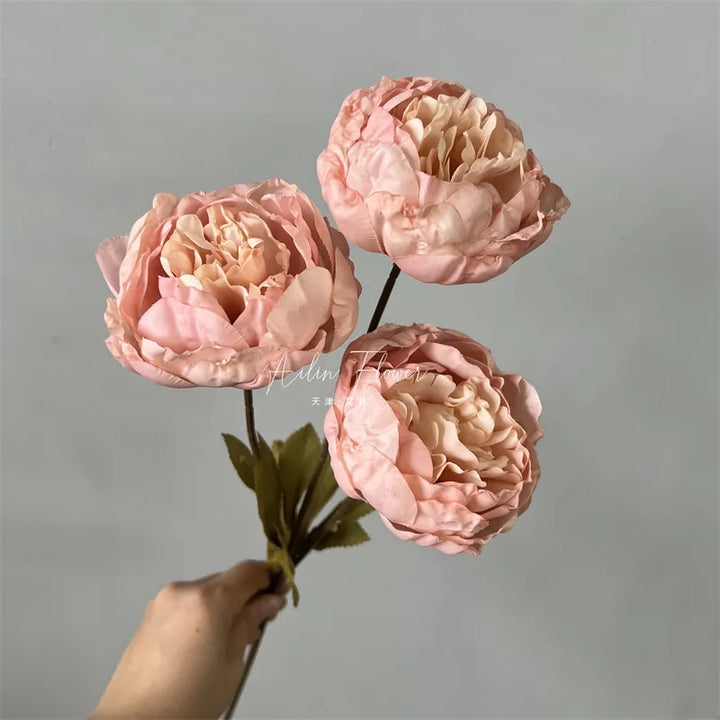 3 Peony Bloom Faux Flower