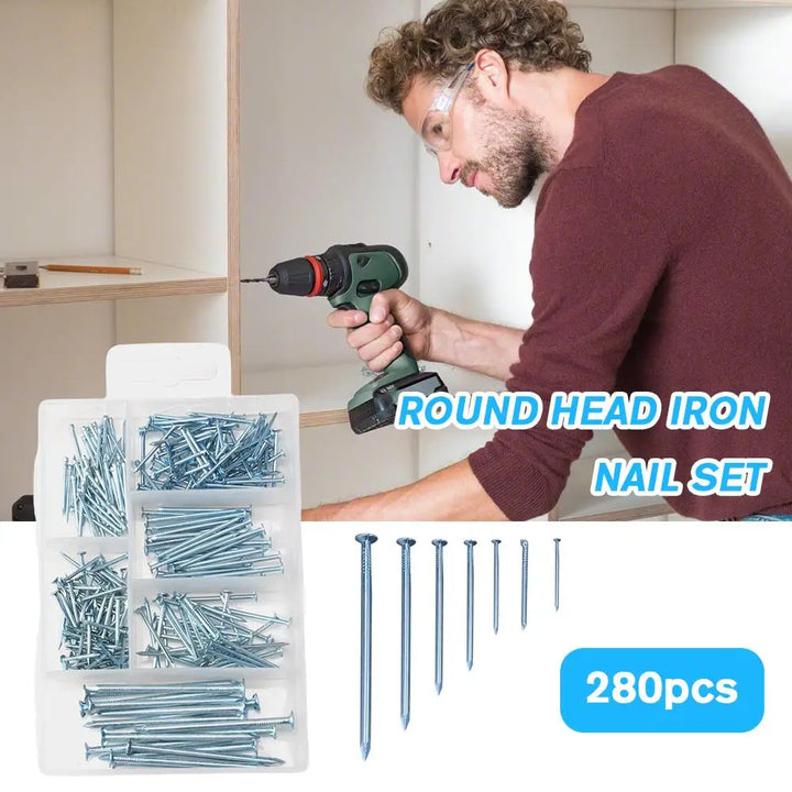 280pc Iron Nail Round Head Tacks
