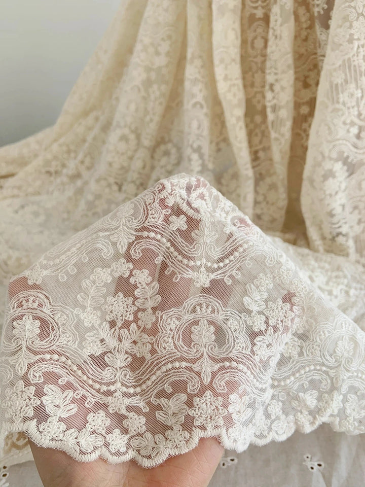 Lune Embroidered Tulle Lace Fabric