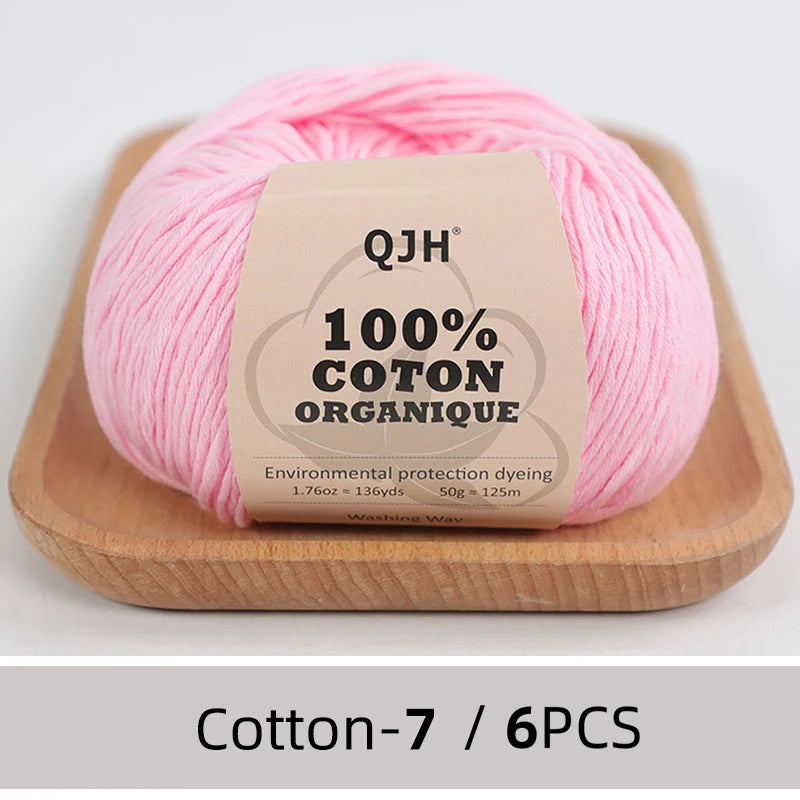 6 PC / 100% Cotton Summer Soft Yarn